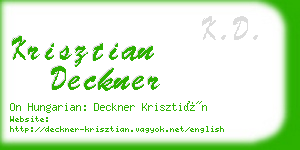 krisztian deckner business card